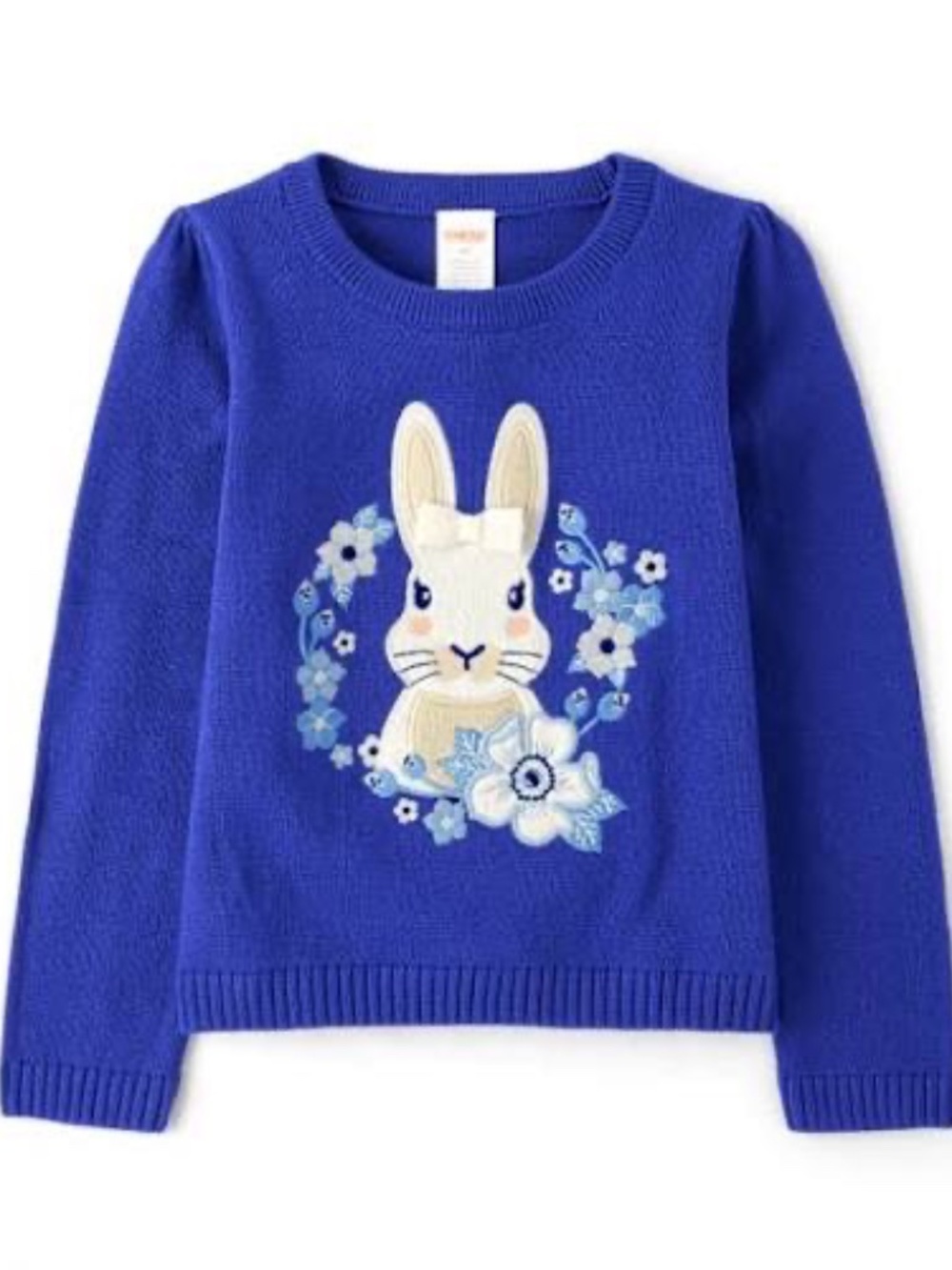 Gymboree Embroidered Floral Bunny Sweater Toddler Girls Size 3T
